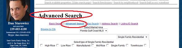 Advanced Search for Cape Coral Gulf Access property